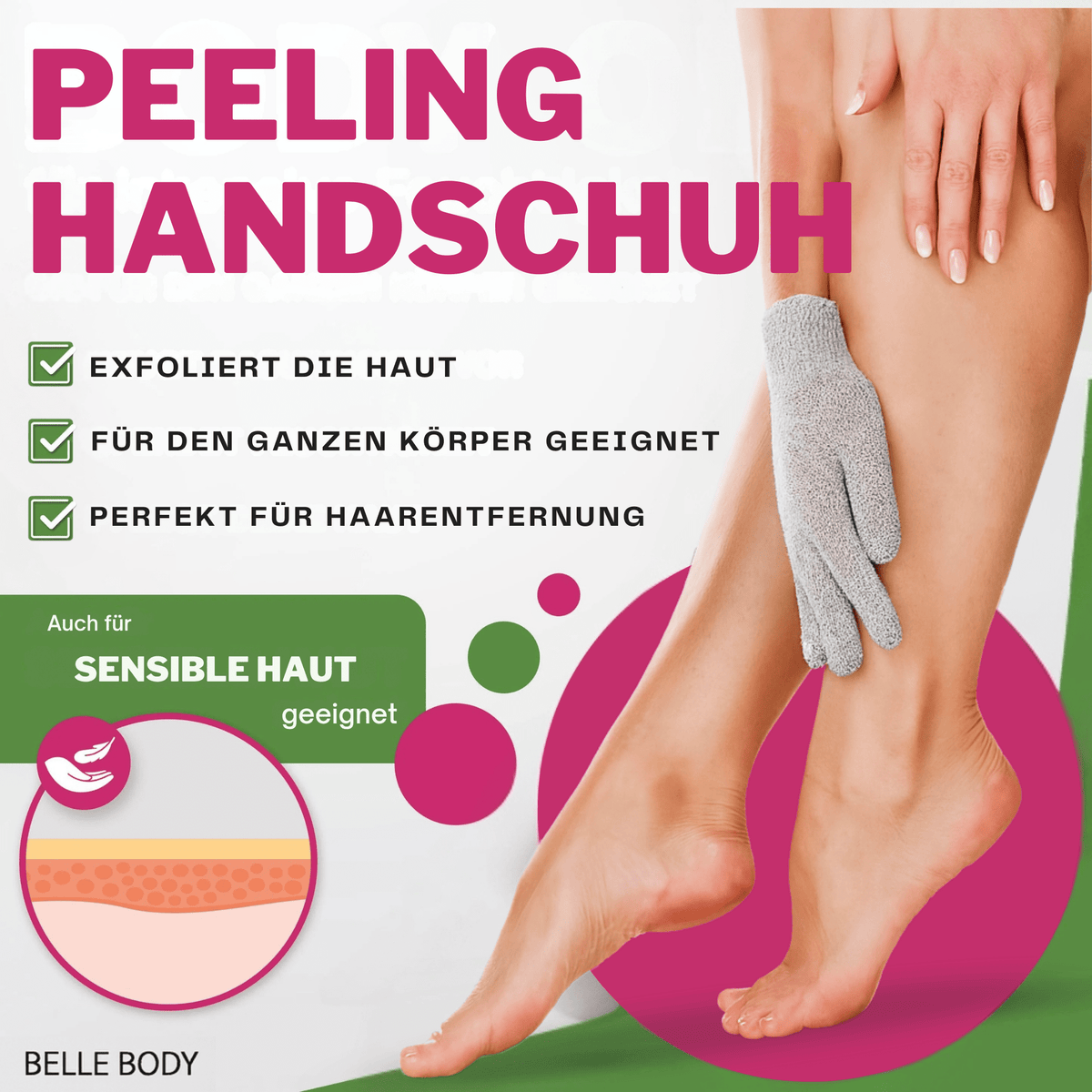 Exfoliating & hair removal glove