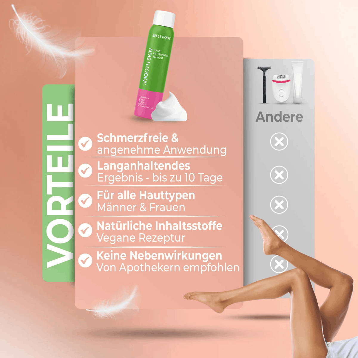 Hair removal foam